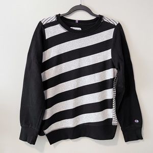 (MENS) CHAMPION | Striped Crew Neck Sweater